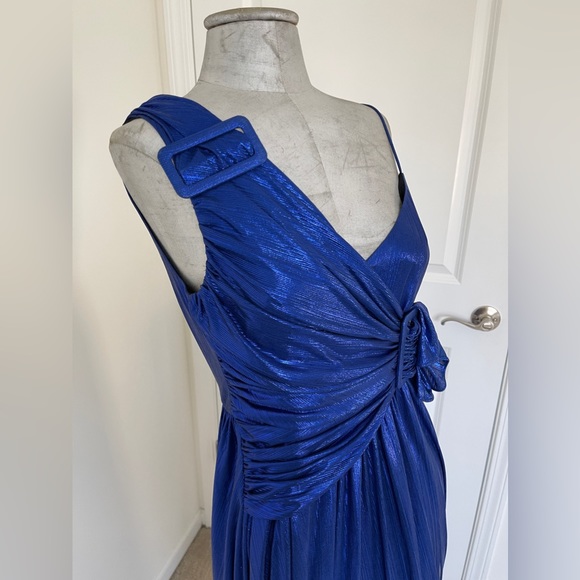 Retrofete "Natalie"Royal Blue metallic Gown - Picture 3 of 14